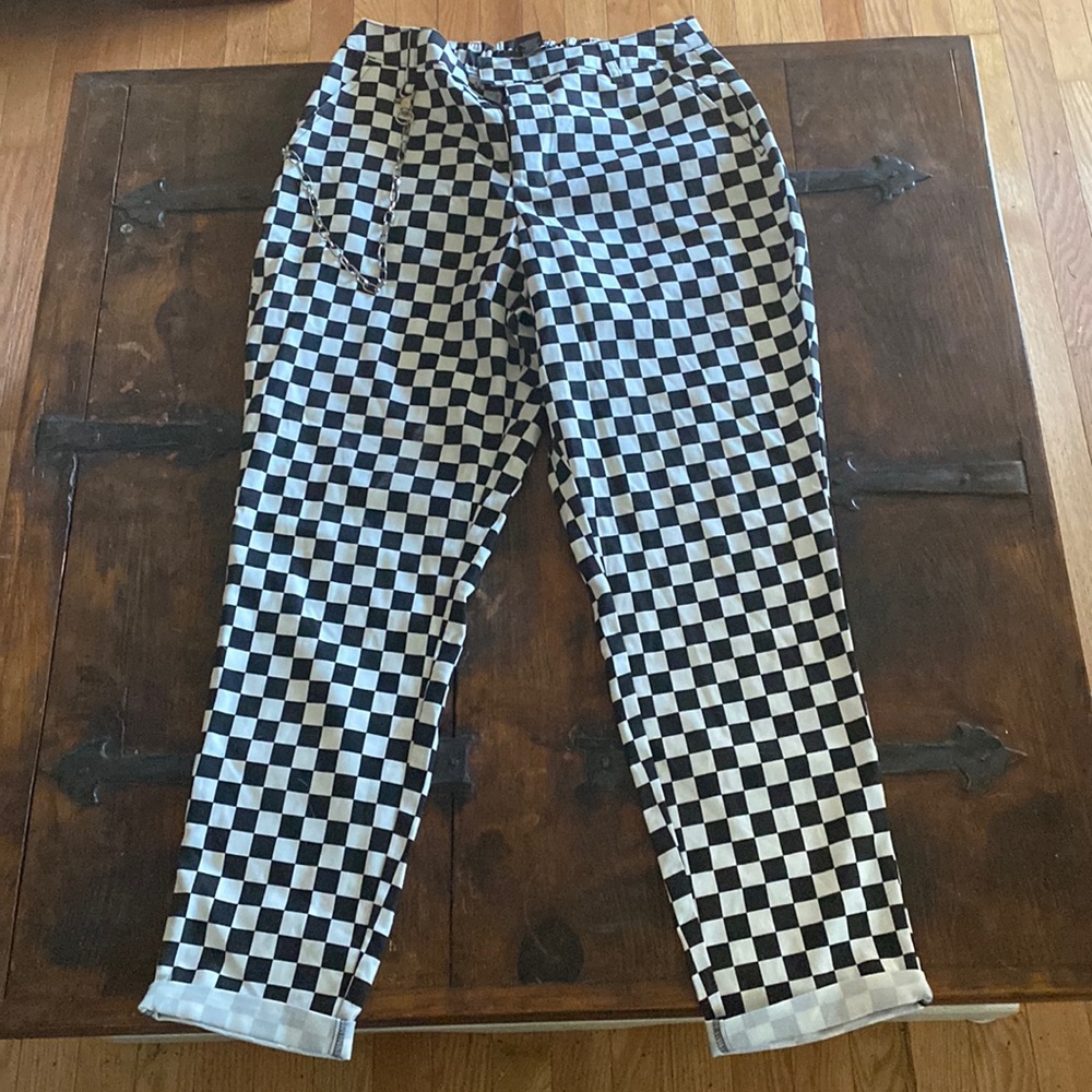Never worn, new with tags, checkered pants.
